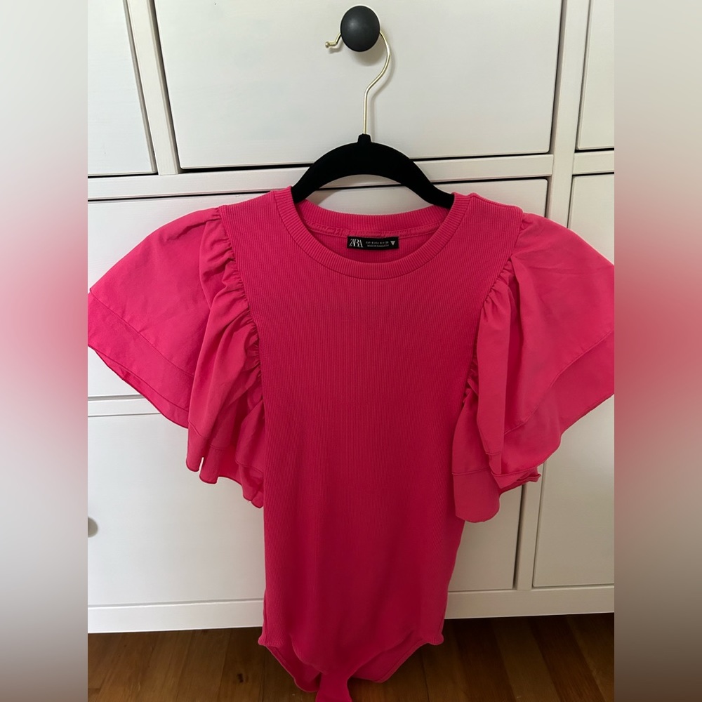 Pink Zara bodysuit